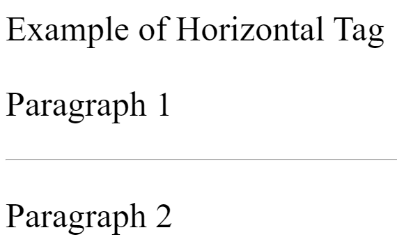 Horizontal Tag Result